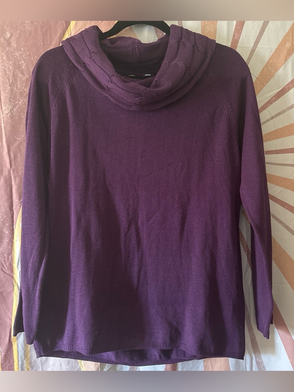 croft & barrow Purple Cowl Neck Sweater perfect for fall sweater weather
